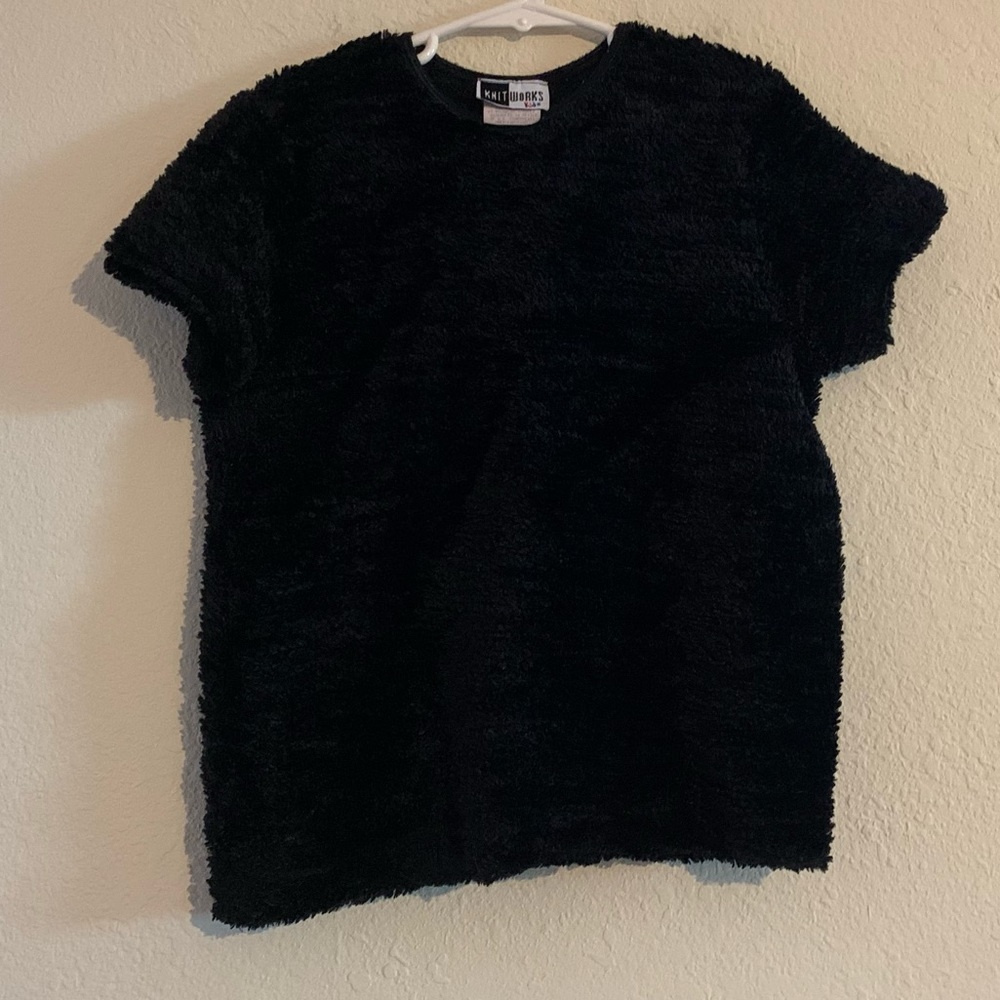 Vintage Carpet/Rug Style Cropped Blouse Knit Works